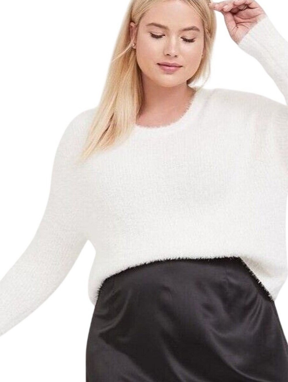 TORRID - Ivory Fuzzy Eyelash Knit Sweater